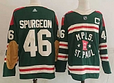 Wild 46 Jared Spurgeon Green 2022 Winter Classic Adidas Jersey,baseball caps,new era cap wholesale,wholesale hats